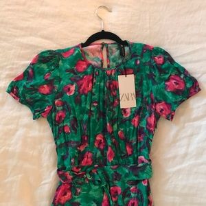 BRAND NEW Zara Floral Midi Dress
